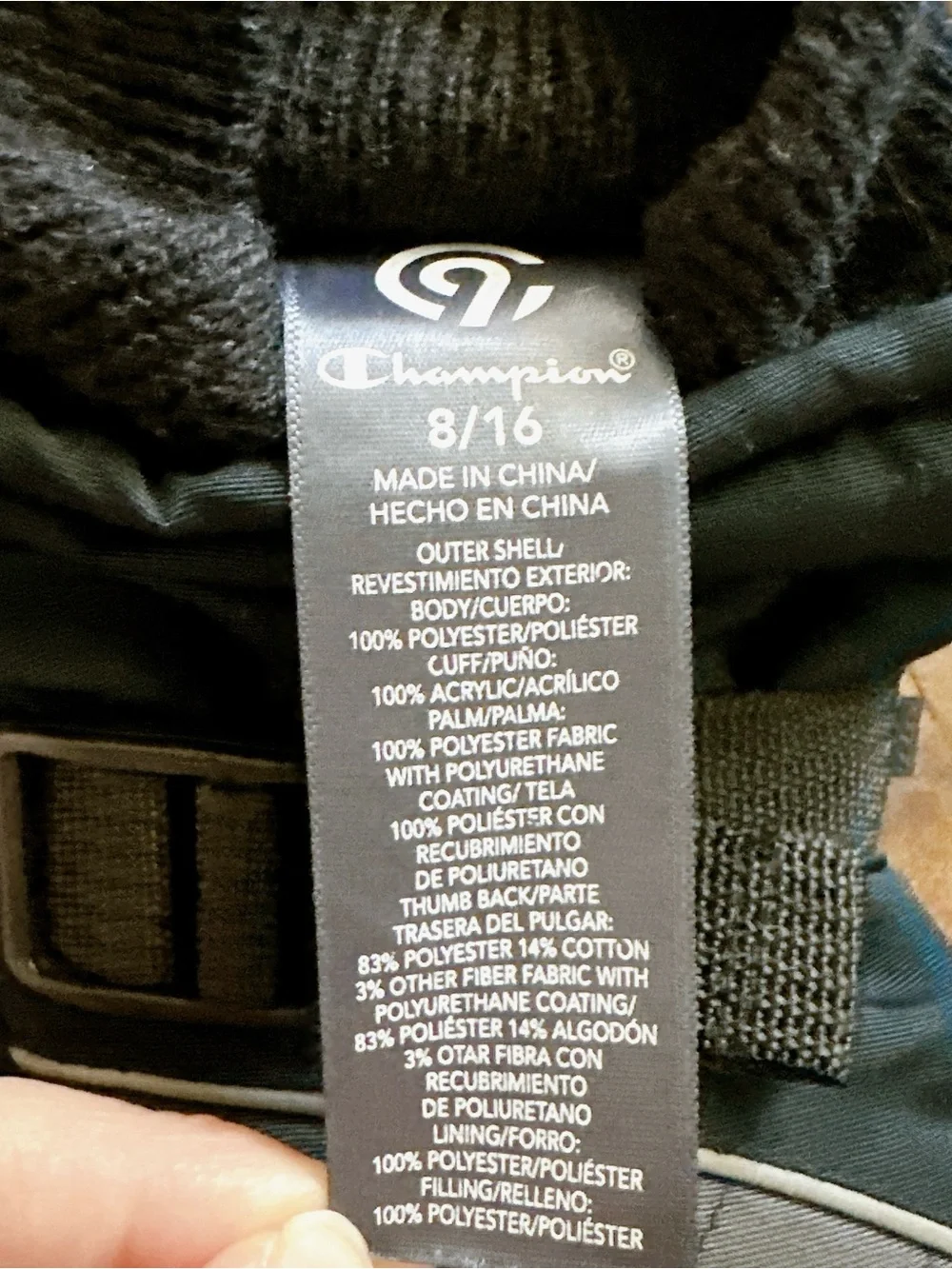 C9 by Champion youth insulated winter snow gloves in black and gray